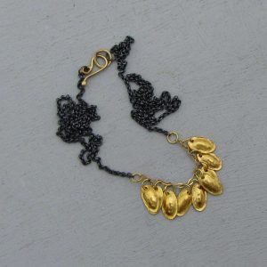 22k Gold leaves necklace