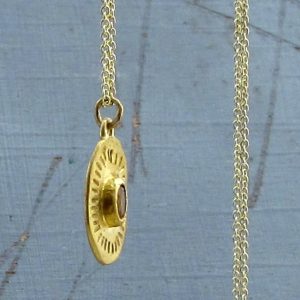 24k gold jewelry collection - Yellow Sapphire pendant necklace