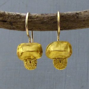 24k gold dangle ethnic earrings