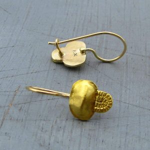 24k gold dangle ethnic earrings