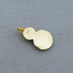 Turquoise 24 karat gold pendant