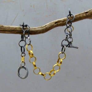 22k Gold & Silver links bracelet