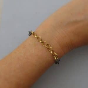 22k Gold & Silver links bracelet