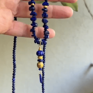 24k gold & Lapis Lazuli necklace