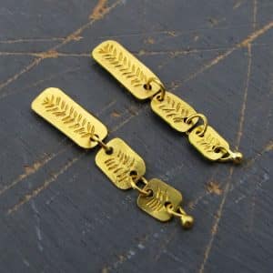 Dangle studs 22k solid gold