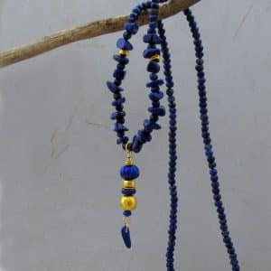 24k gold & Lapis Lazuli necklace