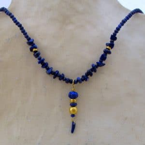 24k gold & Lapis Lazuli necklace