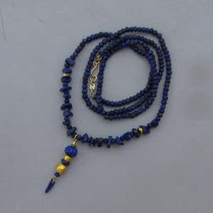 24k gold & Lapis Lazuli necklace