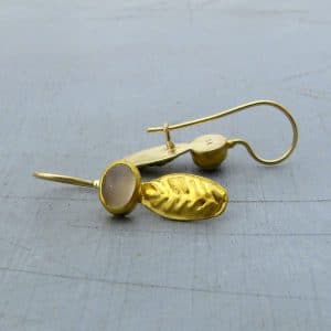 Moonstone 24k gold earrings