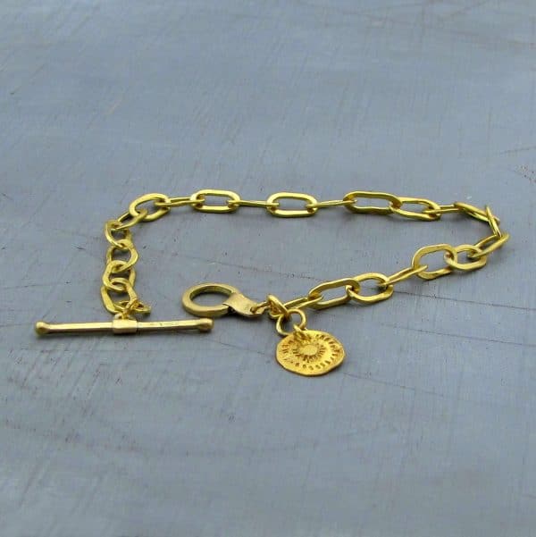 22k gold links bracelet