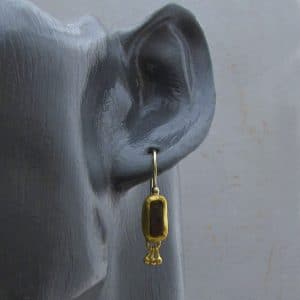 Handmade Ruby 24kt gold earrings